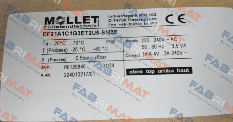 Mollet-DF21A1C1G3ET2U5-SM3E price