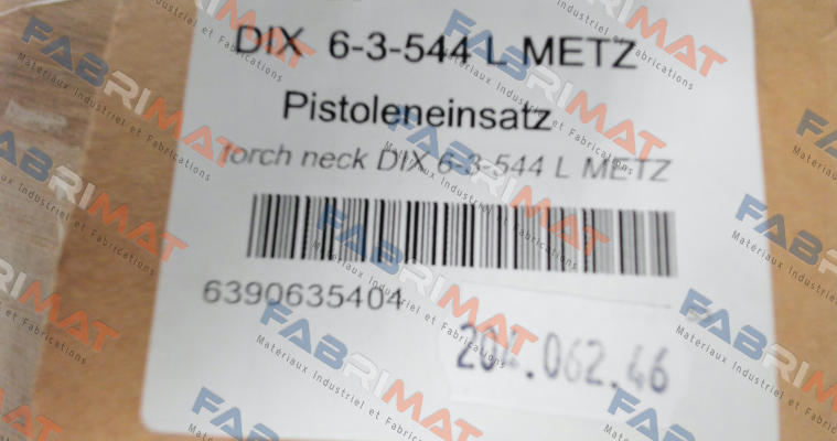Dinse-6390635404 / DIX 6-3-544 L METZ price
