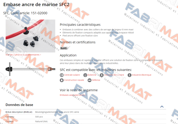 Hellermann Tyton-SFC2 PA66 NA 500 (151-02000) (pack 1x500) price