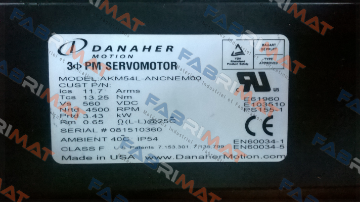 Danaher Motion-AKM54L-ANCNEM-00  price