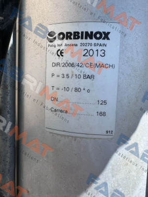 Orbinox-DIR/2006/42/CE(MACH) DN 125 price