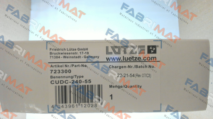Luetze-CUDC-240-55 / 723300 price