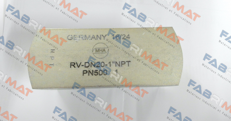 Mha Zentgraf-RV – 1“ NPT – DN 20 – PN 500 - 1 – 26489 price