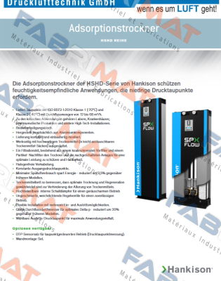 Hankison-32040030 / HSHD 21 Adsorptionstrockner Serie HSHD price
