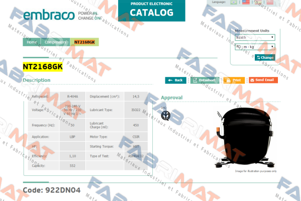 Embraco-NT2168GK price
