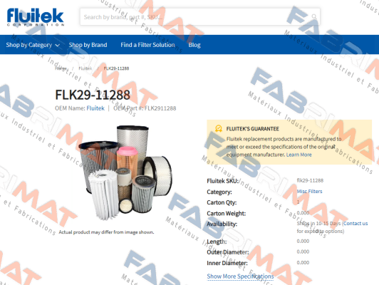 FLUITEK-FLK29-11288 price
