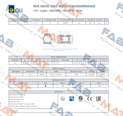 Oli-MVE 300/3E-30A0-M price