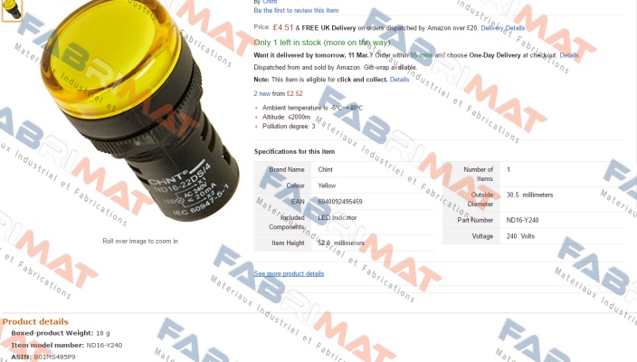 Chint-ND16 – 22C/2 LED - RED  price