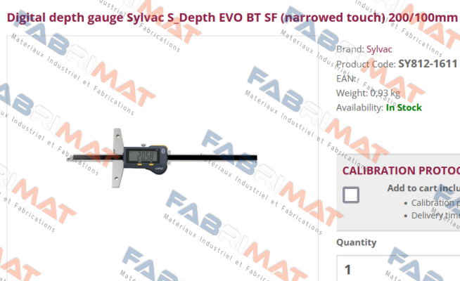 Sylvac-812.1611 (S-Depth EVO BT SF) price