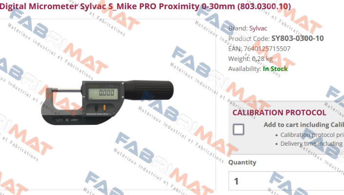 Sylvac-SY803-0300-10 price