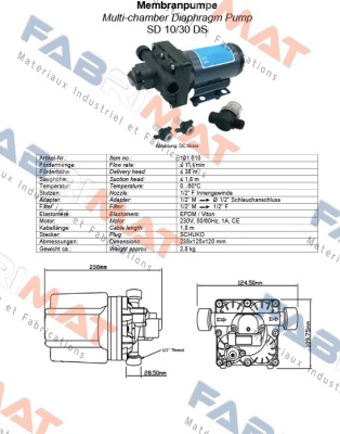 Flojet Pump-SD 10/30 DS / 101 610 price
