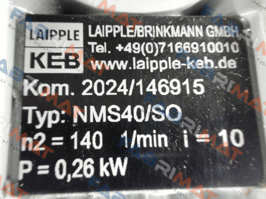 LAIPPLE KEB-Typ NMS40HU-10/1-63L/4A-IE2-TB-ST05 price