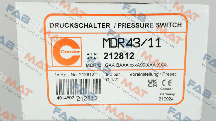 Condor-P/N: 212812, Type: MDR 43/11 price