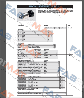 Huba Control-Typ 525 (0 ... 0.05 -0.6 bar)  price