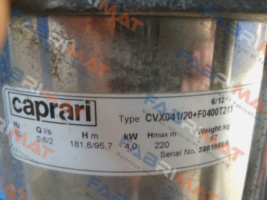CAPRARI-CVX041/20+F0400T211 obsolete, replacement CVX051/20+E0300T212-V  price