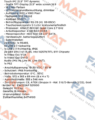 Esa-EW222AP521000  price