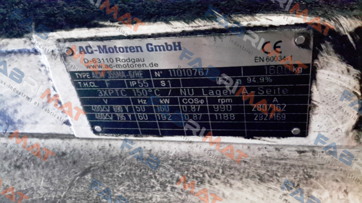 AC Motoren-Type ACM 355 MA-6  price