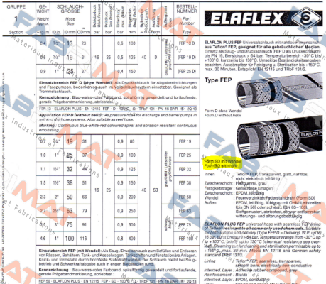 Elaflex-Elaflon Plus Universalschlauch (FEP 19)  price