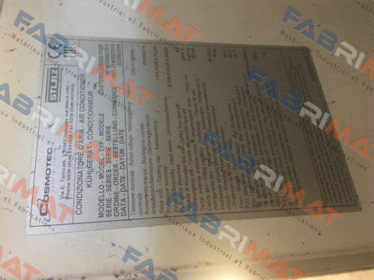 Cosmotec (brand of Stulz)-CVE15002209000 7035F obsolete, replacement CVE15002208000  price