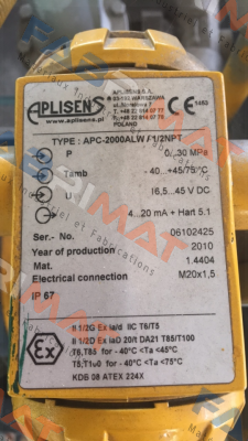 Aplisens-APC-2000ALWExd/0-30Mpa/1/2", NpT  price