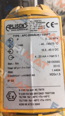 Aplisens-APC-2000ALW/1/2NPT, 08100565  price