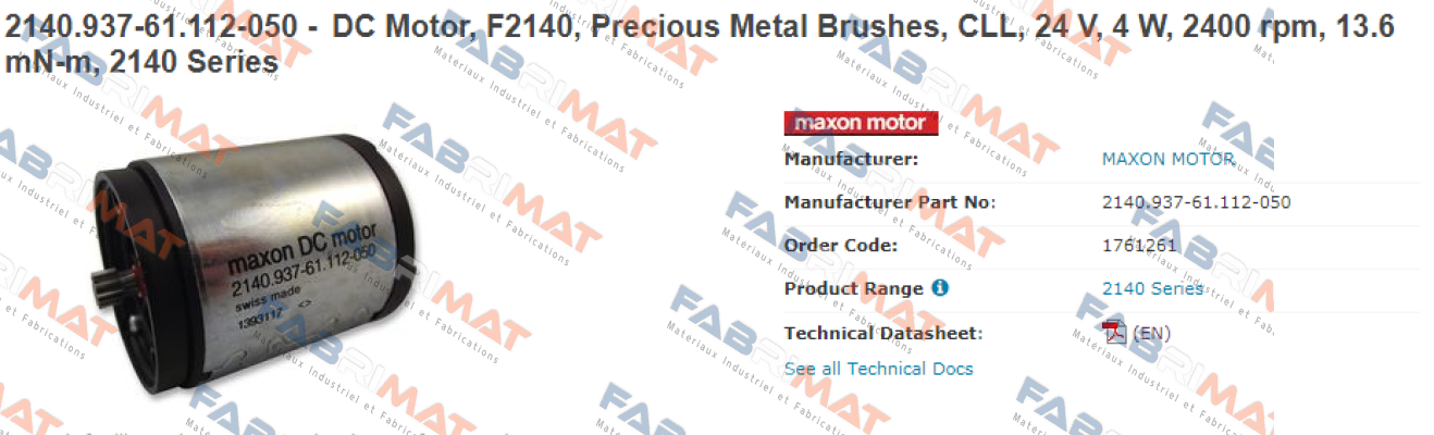 Maxon-2140.937 - 61.112-050 price