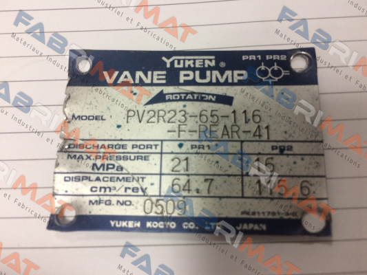 Yuken-Model: PV2R23-65-116-F-REAR-41  price