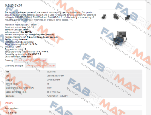 Mecalectro-S−.8.25−.BY.57 price