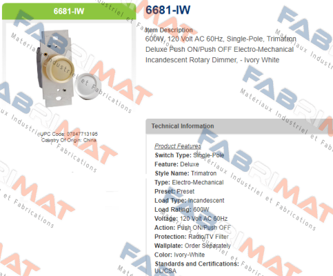 Leviton-6681-IW price