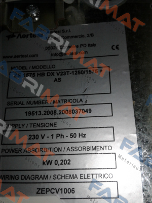 Aertesi-2560557 , type Zefiro 840/847/1250/1260   price