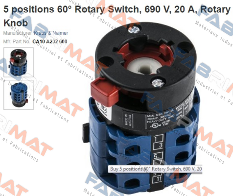 Kraus & Naimer-CA10 A232-600 E price