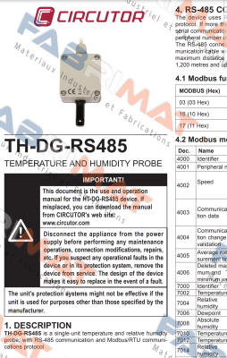 Circutor-TH-DG-RS485  price