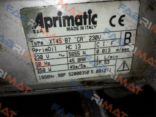 Aprimatic-XT45 B7 "CA" 230 V price