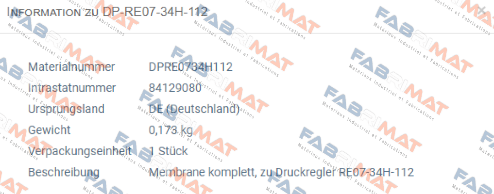 STASTO-DP-RE07-34H-112  (Membrane zu Druckregler RE07-34H-112)  price