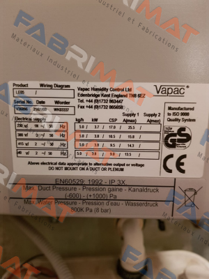 Vapac-Steam Cylinder for VAPAC( S/N V36896 ) price