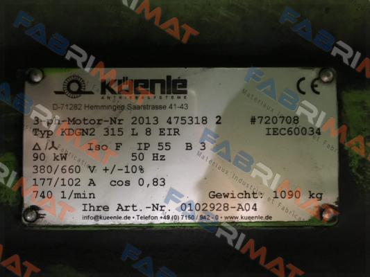 Küenle-KDGN2  315L   8  EIR (OEM)  price