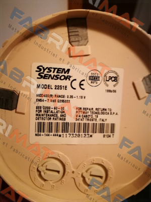 System Sensor-mod. 2251E Obsolete!! Replaced by 22051E-IV  price