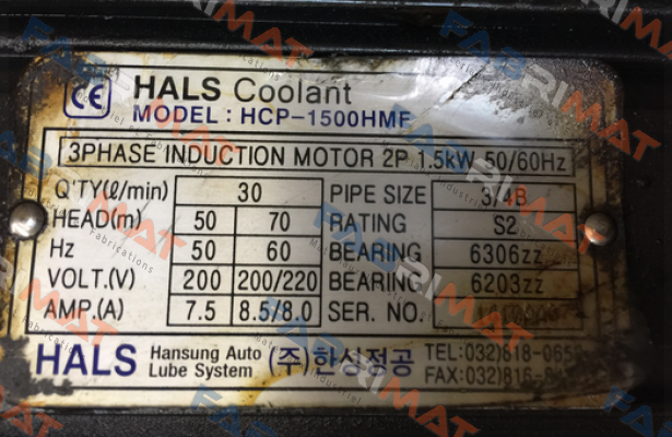 Hansung Precision-HS NO. 8413.70-9020  price