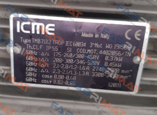 Icme Motor-TMB71B2 TROP IEC 60034  price
