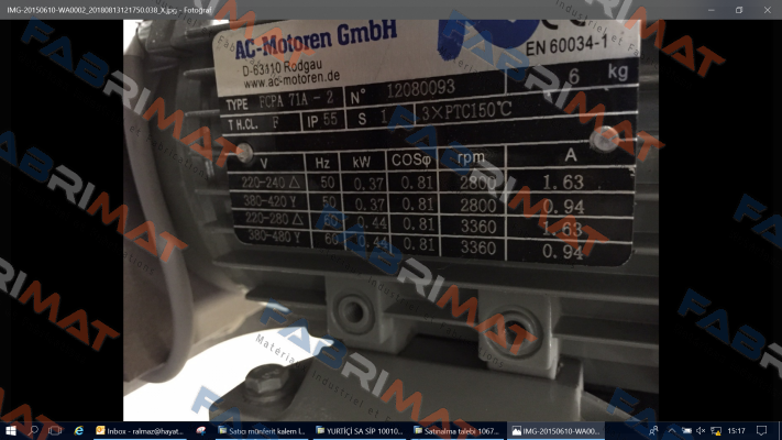 AC Motoren-Type: FCPA 71A-2  price