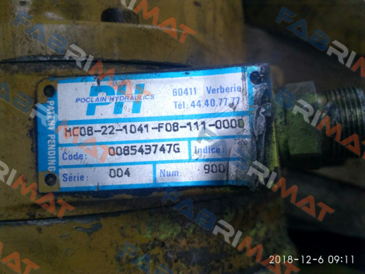Poclain-MC08-22-1041-F08-111-0000 obsolete price