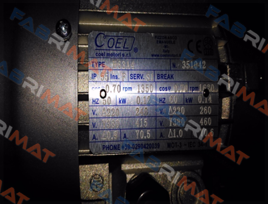 Coel-Type: H63A4, N. 351042 price