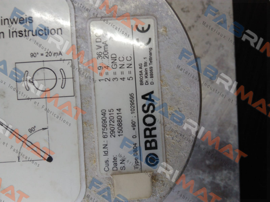 Brosa-Type: 0804 0  S/N: 15088014 OEM price