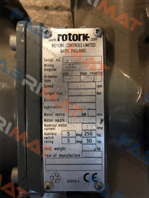 Rotork-S/N:L02632240102 price