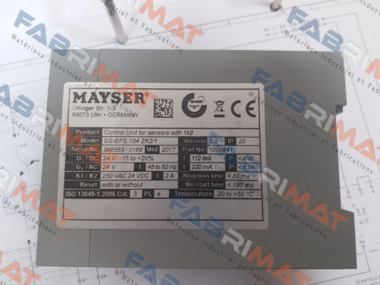 Mayser-SG-EFS 104 ZK2/1 price