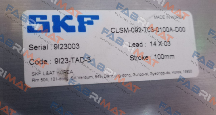 Skf-CLSM-092-T03-0100A-D00 price