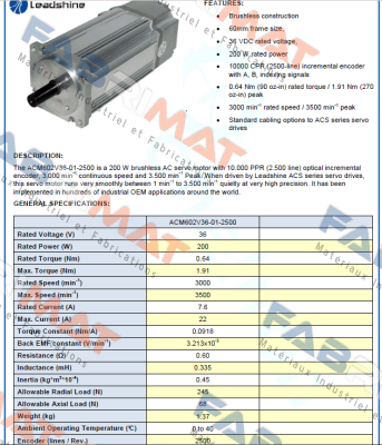Leadshine-ACM602V36-01-2500 price