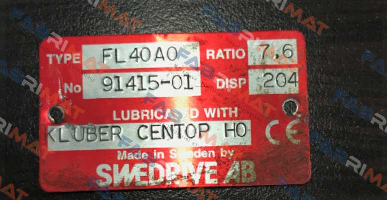 Swedrive-Type: FL 40 AO - 0 - 0 - 204 - R price
