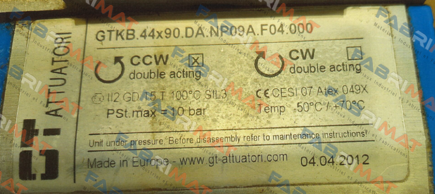 GT Attuatori-GTKB.44x90.DA.NP09A.F04.000 price