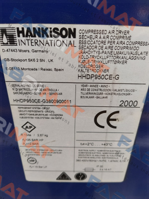 Hankison-HHDP950CE-G price